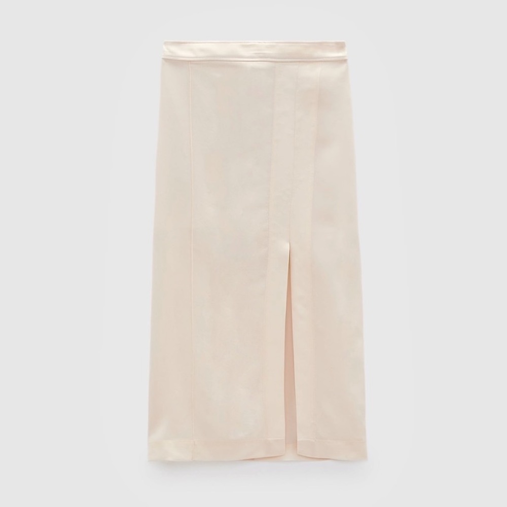 NWT Zara Midi Skirt with Slit, Size S